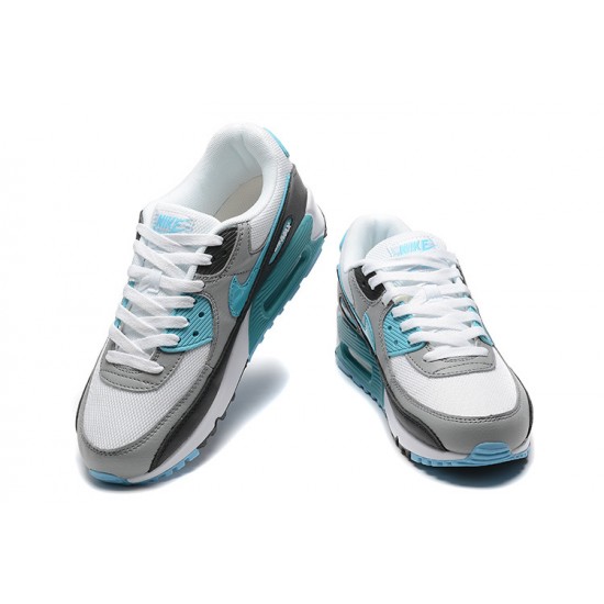 Sports Shoes Nike Air Max 90 (M) White Grey and Blue