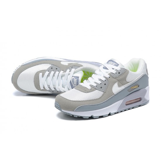 Sports Shoes Nike Air Max 90 (M) White Grey and Green