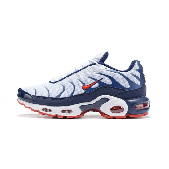 Sports Shoes Nike Air Max Plus Tn (M) QS White Blue and Red