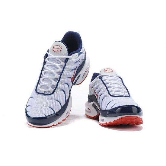 Sports Shoes Nike Air Max Plus Tn (M) QS White Blue and Red