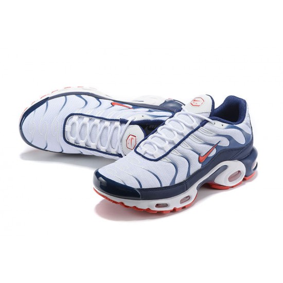 Sports Shoes Nike Air Max Plus Tn (M) QS White Blue and Red