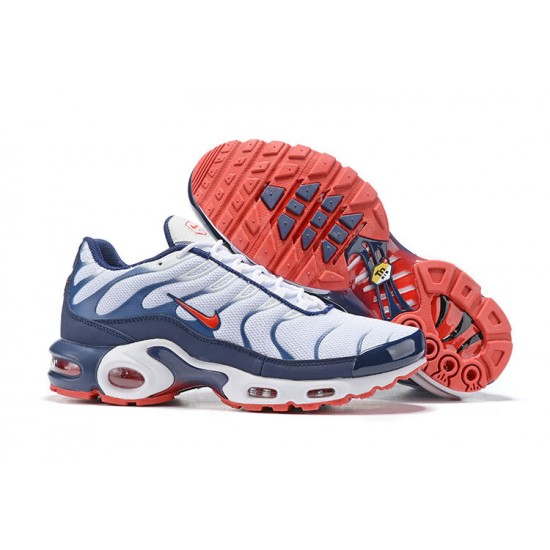 Sports Shoes Nike Air Max Plus Tn (M) QS White Blue and Red