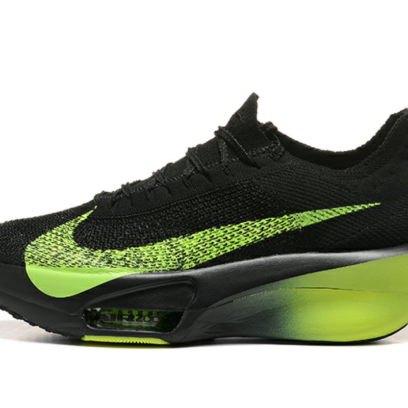 Unisex Nike Air Zoom Alphafly NEXT 3 Black and Green Running Shoes 