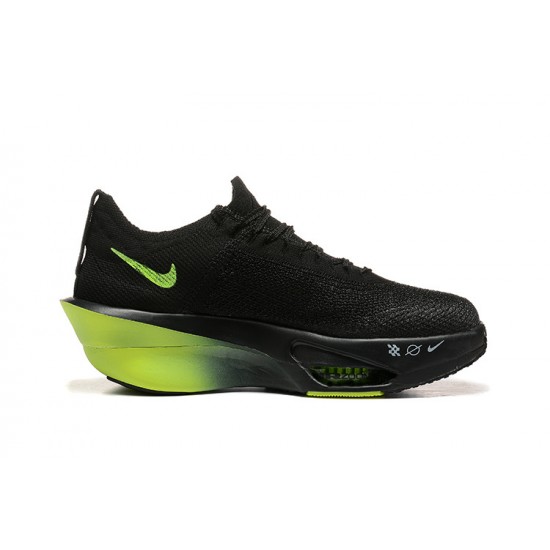 Unisex Nike Air Zoom Alphafly NEXT 3 Black and Green Running Shoes