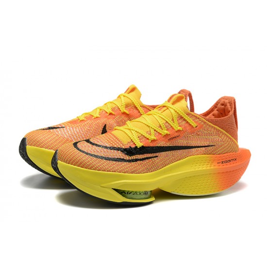 Nike Air Zoom Alphafly Next 2 Mens Orange and Yellow Running Shoes