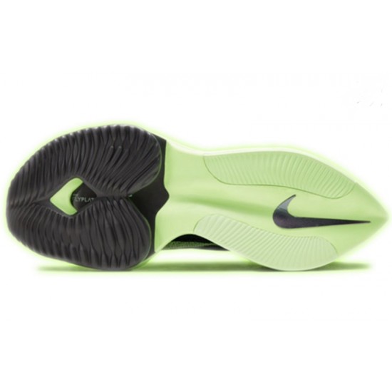 Unisex Nike Air Zoom Alphafly Next 2 Black and Green Running Shoes