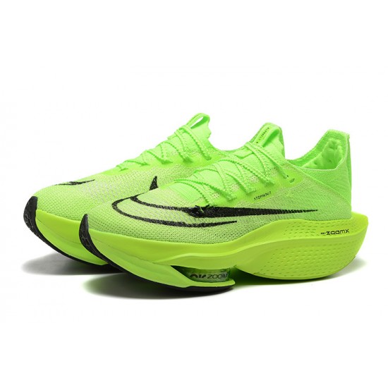 Unisex Nike Air Zoom Alphafly Next 2 Neongreen Running Shoes