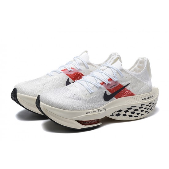 Unisex Nike Air Zoom Alphafly Next 2 White and Red Running Shoes