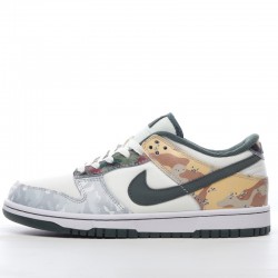 Nike SB Dunk Low Sail Multi-Camo DH0957-100 yelLow green Nike Dunk Rep