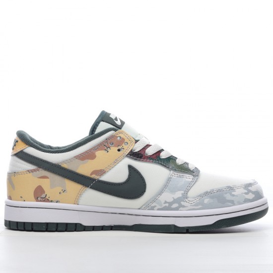 Nike SB Dunk Low Sail Multi-Camo DH0957-100 yelLow green Nike Dunk Rep