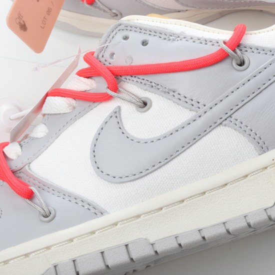 Nike Dunk Low x Off-White™Lot 6 of 50 DM1602-110 Pink Gray Shoes