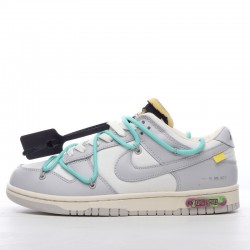 Nike Dunk Low Off-White“The 50”DM1602-114 Gray Green Shoes