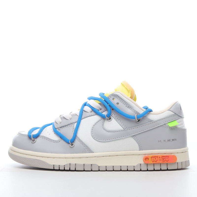 Nike SB Dunk Low Off-White Lot 10 of 50 DM1602-112 Blue Gray Shoes