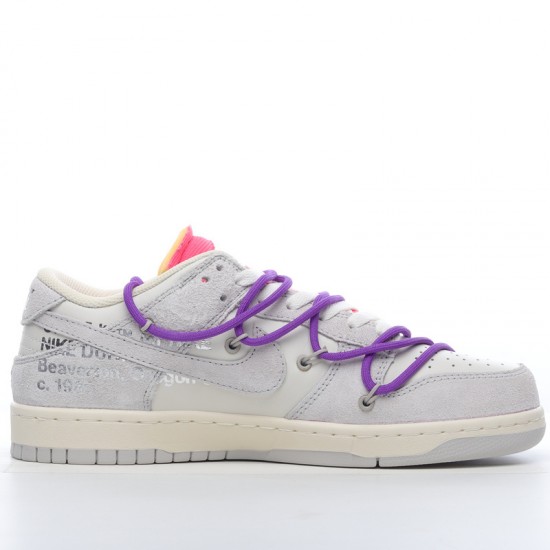 Nike SB Dunk Low Off-White Lot 15 of 50 DJ0950-101 Purple Gray Shoes