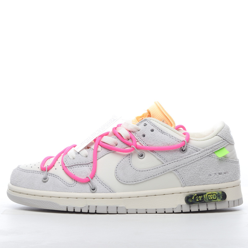 Nike SB Dunk Low Off-White Lot 17 of 50 DJ0950-117 Pink Gray Shoes