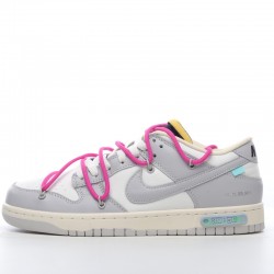 Nike SB Dunk Low Off-White Lot 30 of 50 DM1602-122 Pink Gray Shoes