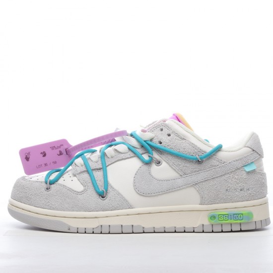 Nike SB Dunk Low Off-White Lot 36 of 50 DJ0590-107 Blue Gray Shoes