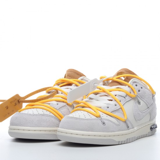 Nike SB Dunk Low Off-White Lot 39 of 50 DJ0950-109 Yellow Gray Shoes