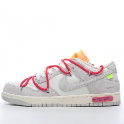 Nike SB Dunk Low Off-White Lot 40 of 50 DJ0950-103 Red Gray Shoes