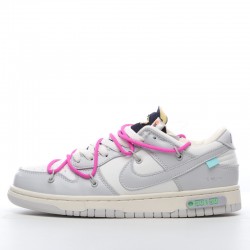 Nike SB Dunk Low Off-White Lot 45 of 50 DM1602-101 Pink Gray Shoes