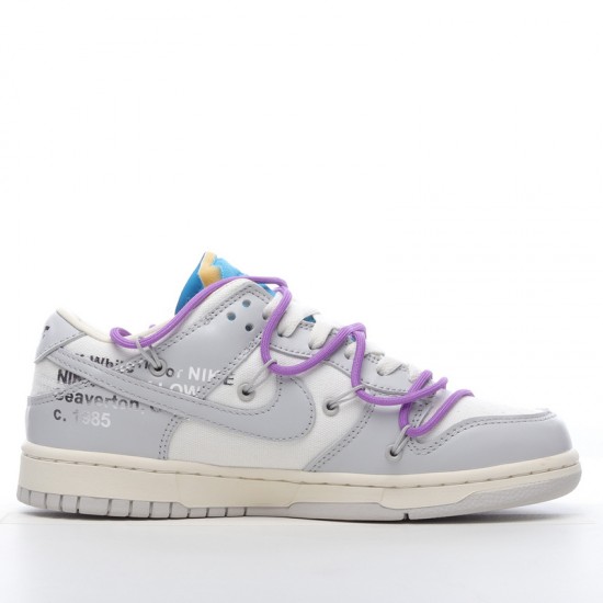 Nike SB Dunk Low Off-White Lot 47 of 50 DM1602-125 Purple Gray Shoes