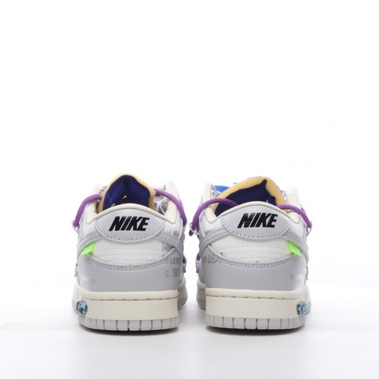 Nike SB Dunk Low Off-White Lot 48 of 50 DM1602-107 Purple Gray Shoes