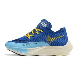 Nike ZomX VaporFly NEXT Mens Blue Yellow Running Shoes 