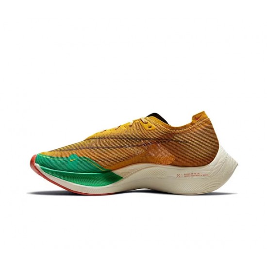 Nike ZomX VaporFly NEXT Mens Yellow Green Running Shoes