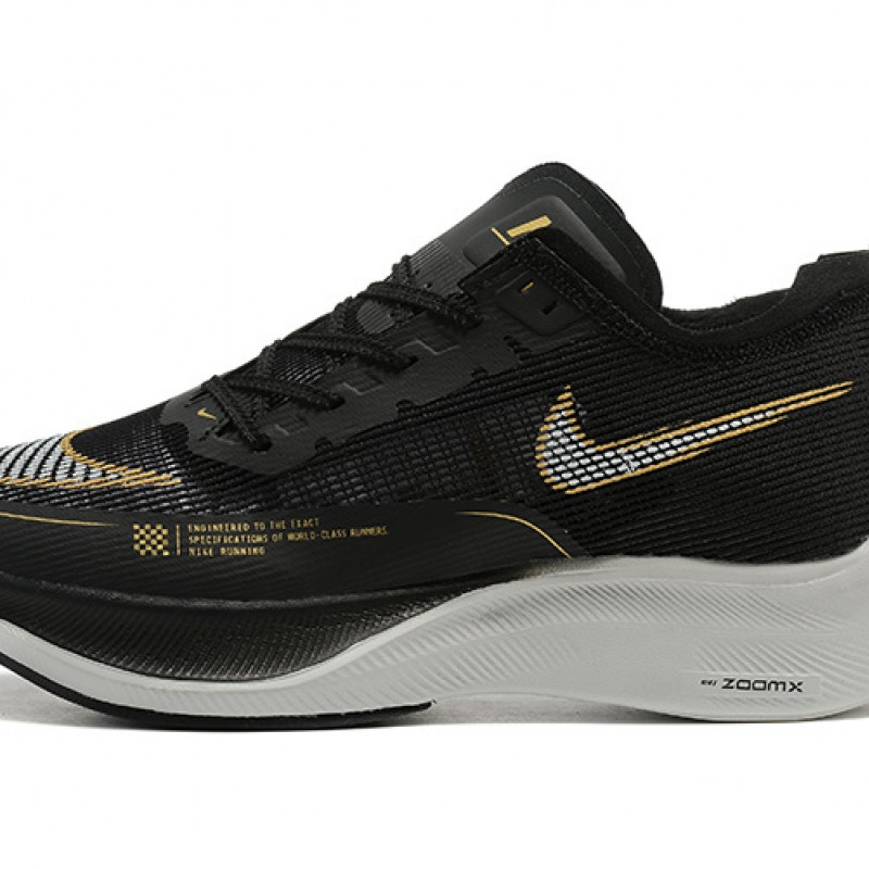 Unisex Nike ZomX VaporFly NEXT Black Gold Running Shoes 