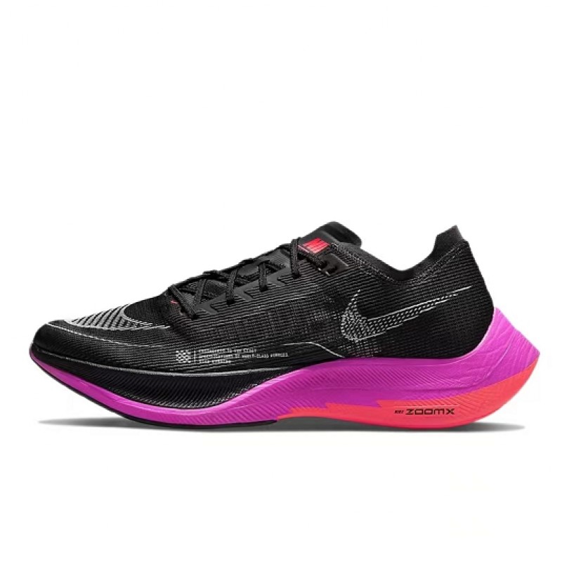 Unisex Nike ZoomX VaporFly NEXT Black Purple Running Shoes 