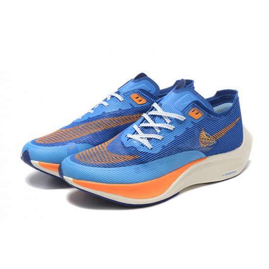 Unisex Nike ZoomX VaporFly NEXT Blue Orange Running Shoes 