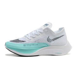 Unisex Nike ZomX VaporFly NEXT White Blue Running Shoes 