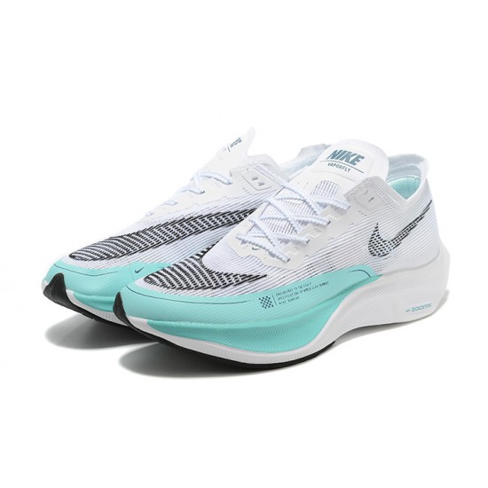 Unisex Nike ZomX VaporFly NEXT White Blue Running Shoes