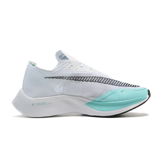 Unisex Nike ZomX VaporFly NEXT White Blue Running Shoes