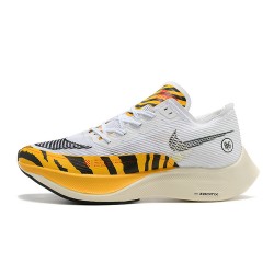 Unisex Nike ZomX VaporFly NEXT White Orange Running Shoes 