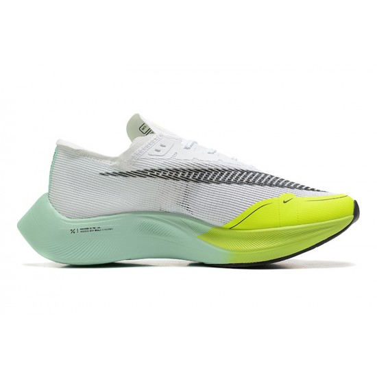 Unisex Nike ZomX VaporFly NEXT White Yellow Running Shoes