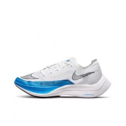 Unisex Nike ZomX VaporFly NEXT White and Blue Running Shoes 