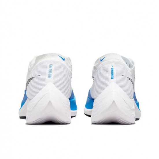 Unisex Nike ZomX VaporFly NEXT White and Blue Running Shoes