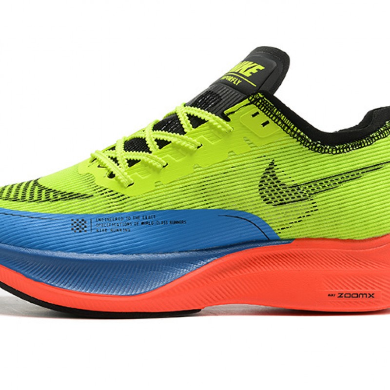 Unisex Nike ZoomX VaporFly NEXT Yellow Blue Running Shoes 