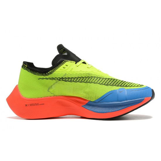 Unisex Nike ZomX VaporFly NEXT Yellow Blue Running Shoes